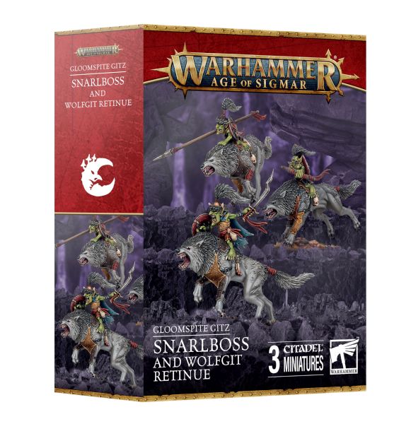 Gloomspite Gitz Snarlboss med Wolfgit Følgesvende