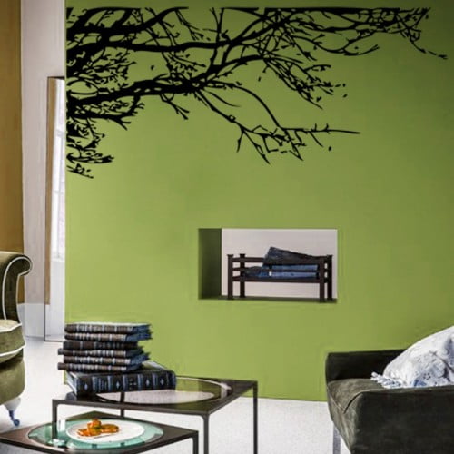 Elegant Sort Væggeliste med Grene til Moderne Indretning