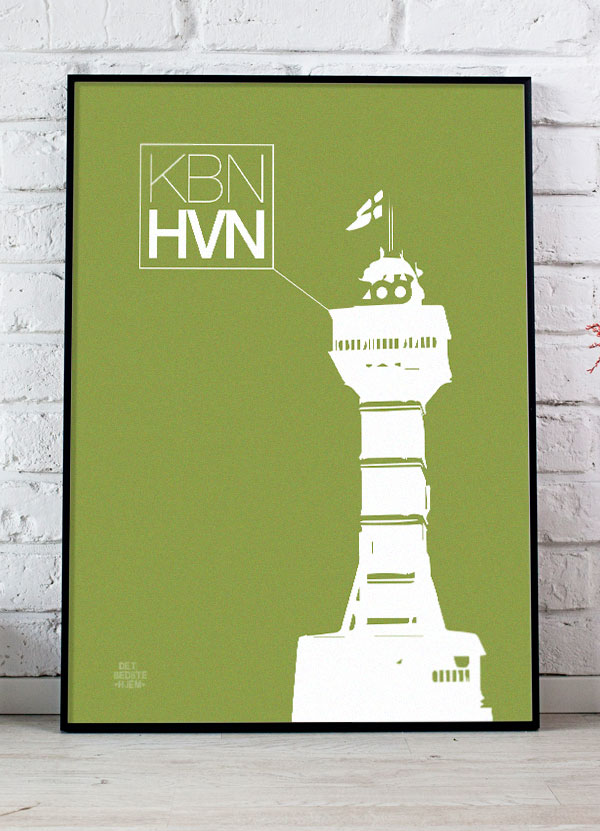 København Plakat med Zoo-tårnet - Grøn A4, 199 kr.