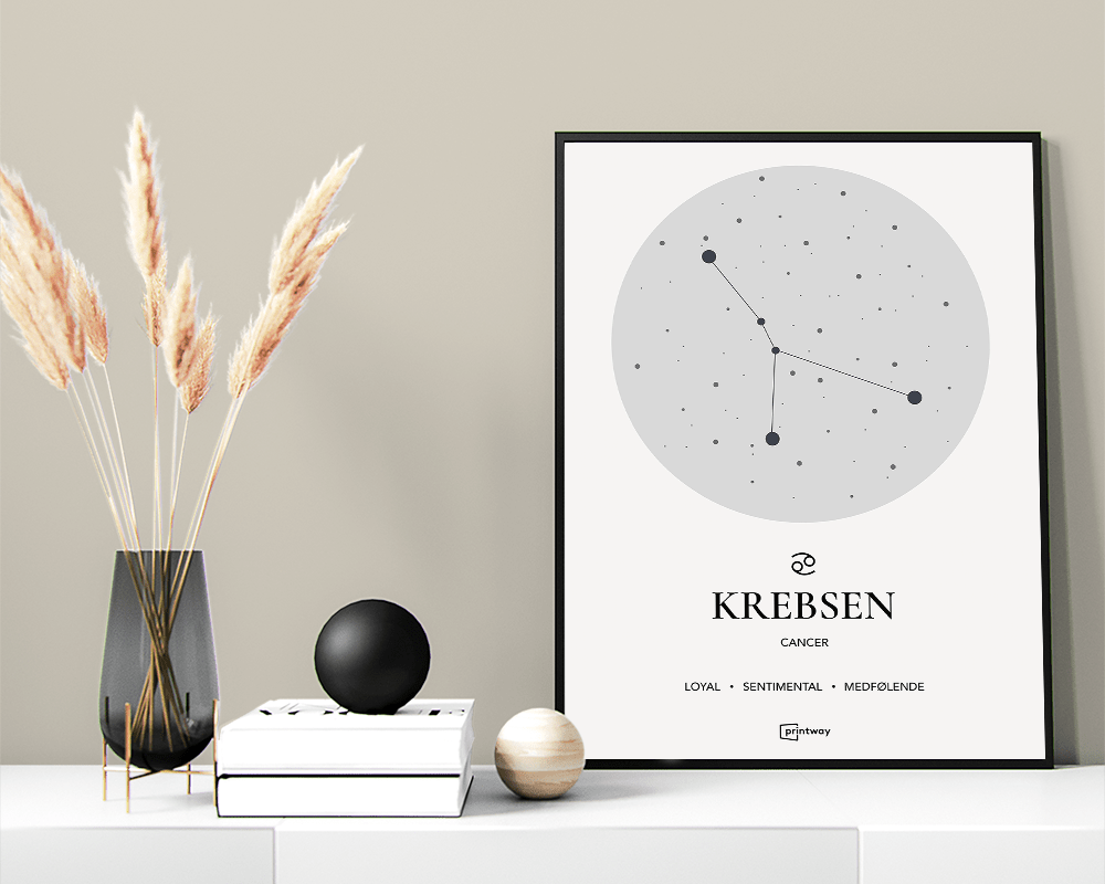 Krebsen Stjernetegn Plakat – Elegant Indretning til Hjemmet