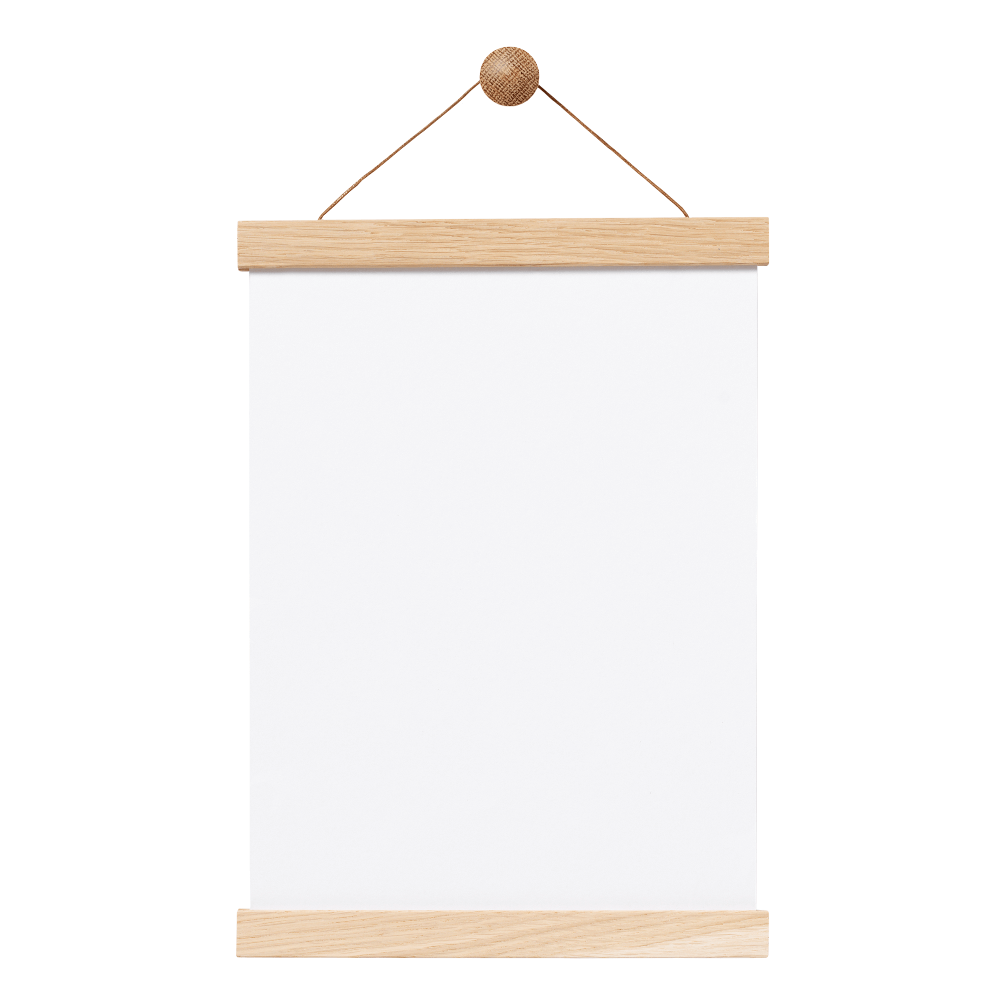 Magnetisk Rammeskinne i Egetræ – Elegant Vægpynt 22 cm
