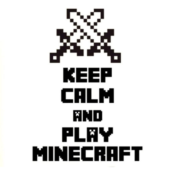 Minecraft Vægklistermærke – Hold Ro og Spil Minecraft!