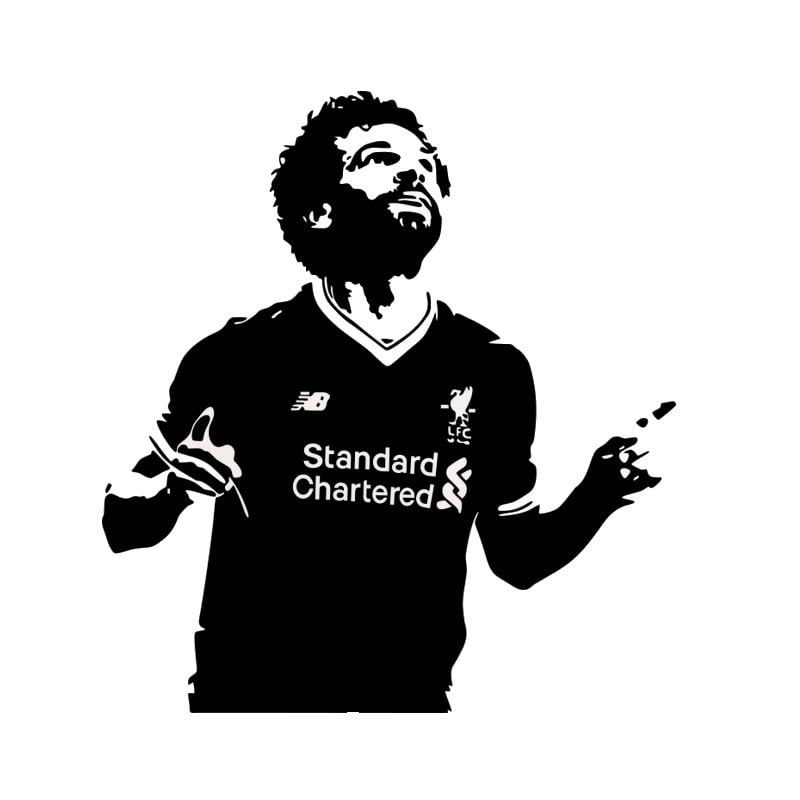 Mohamed Salah Fodbold Wallsticker – Inspirerende Vægkunst