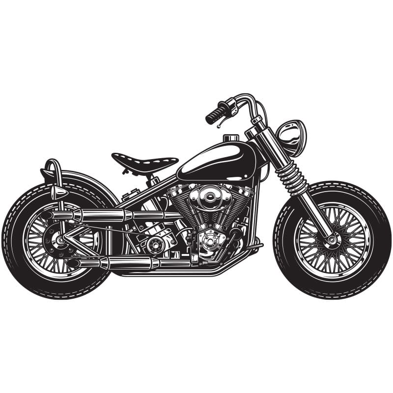 Motorcykel Wallsticker 33x59cm – Ideel til Drengeværelset