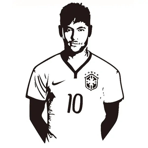 Neymar Fodbold Wallsticker – Energisk Vægdesign til Fans