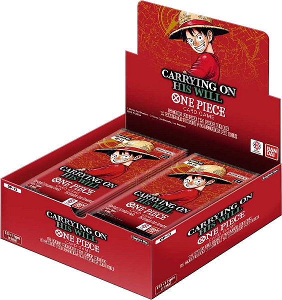One Piece Card Game: Op13: Carrying On His Will Booster Display Box Med 24 Pakker