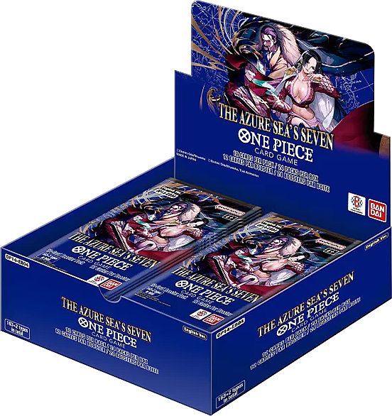 One Piece Card Game: Op14-eb04: The Azure Sea Seven Booster Display Box Med 24 Pakker