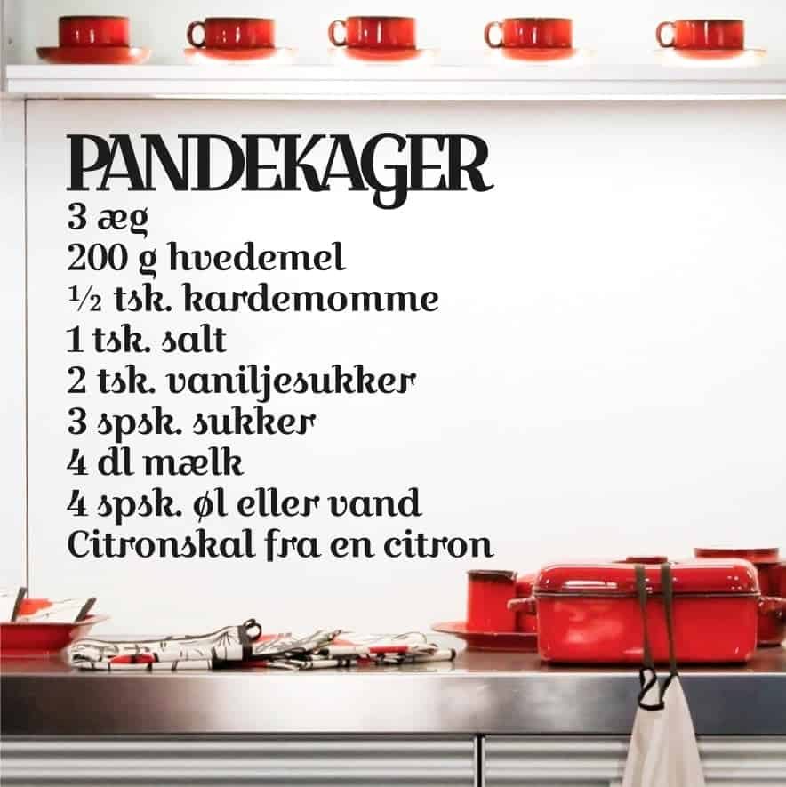 Pandekager Wallsticker til Køkkenet – Få Opskriften Her!
