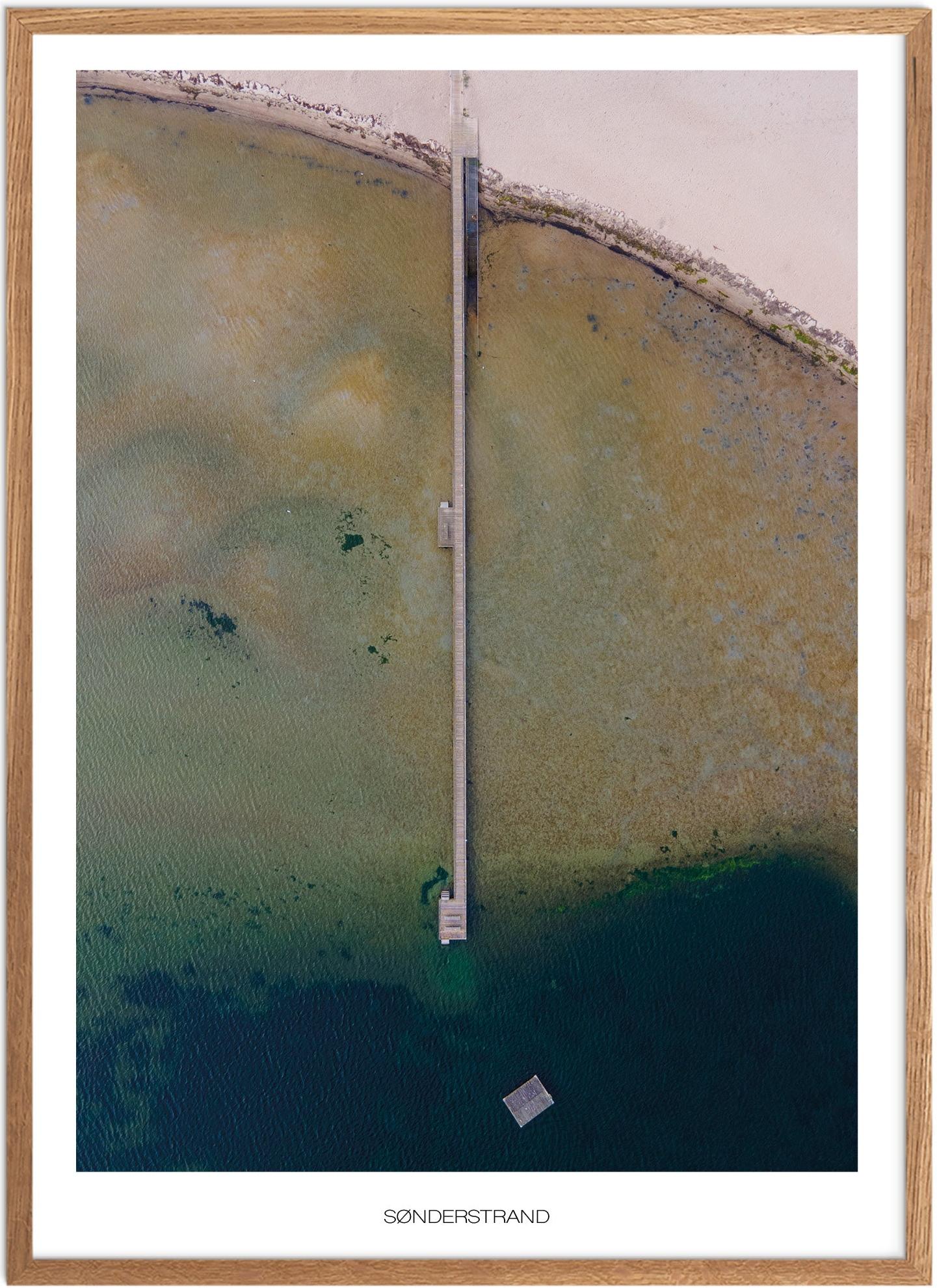 Plakat Sønderstrand Naturplakat Plakater Sydjylland Plakat Plakatsnedkeren Drone-plakater