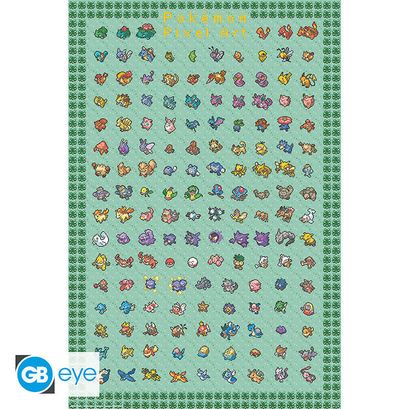 Pokémon Maxi-plakat Pixel Art Geekd Dk