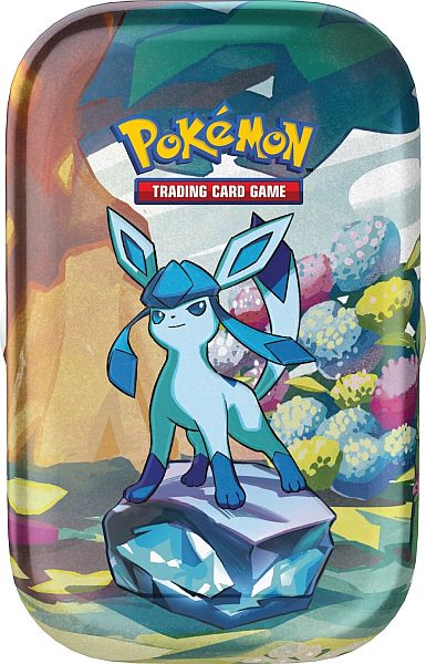 Pokémon Sv8 Prismatic Evolutions Mini Tin: Glaceon Tilbud!