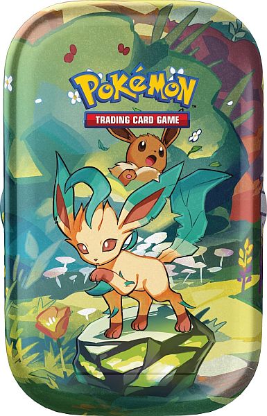 Pokémon Sv8 Prismatic Evolutions Mini Tin: Leafeon Tilbud