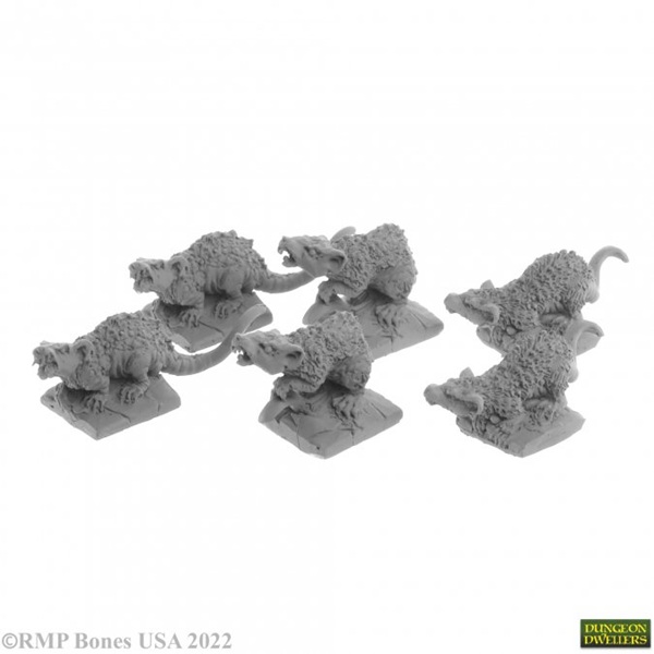 Reaper Bones USA: Store Gravrøtter - Plast Miniaturer