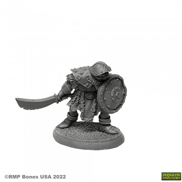 Reaper Bones Orc Kriger - Plast Miniature til Rollespil