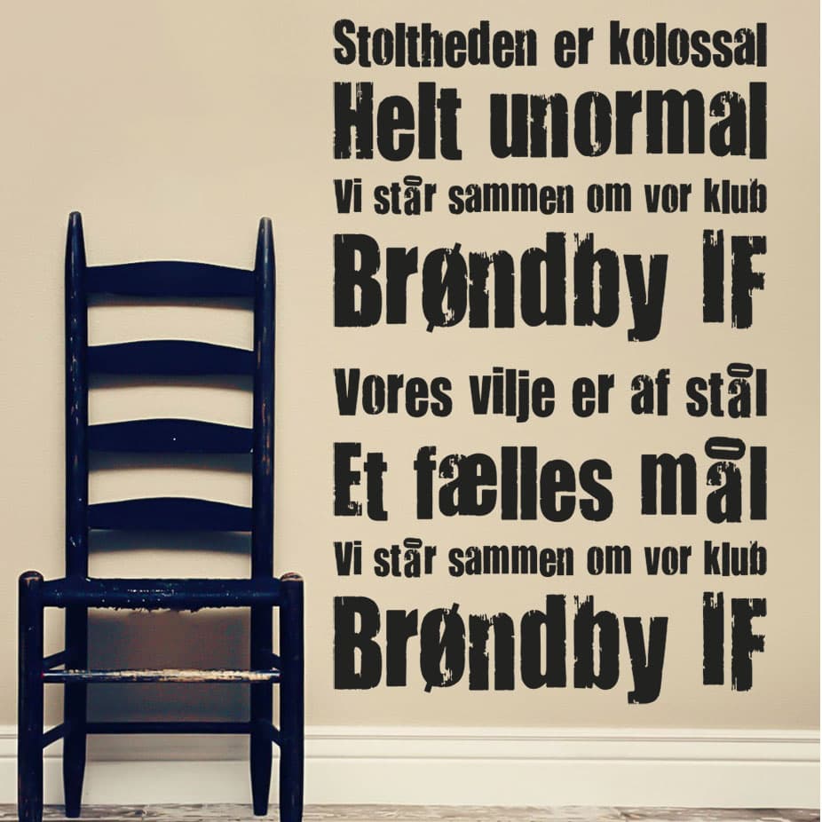 Brøndby Stoltheden Vægklistermærke - Must-have for Fans!
