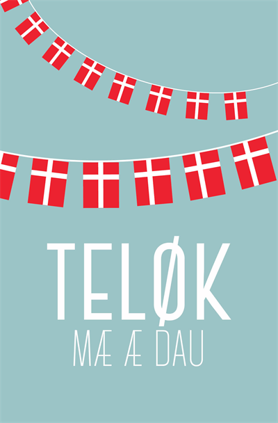 Sønderjysk Tillykke Foldekort med Kuvert – Gør Dagen Speciel!