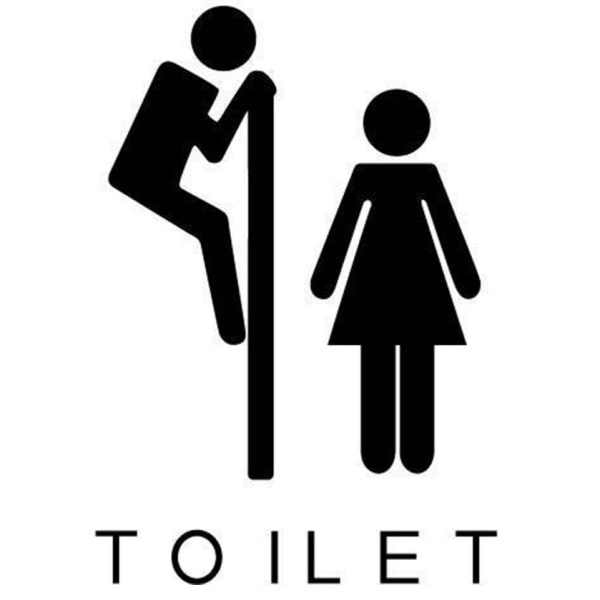 Sjov Toilet Wallsticker med Smugkigger - Unik Dekoration