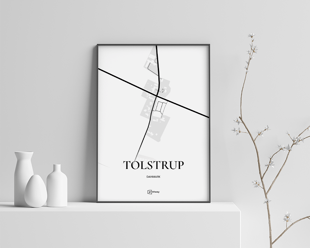 Tolstrup Bykort Plakat 70x100 cm – Minimalistisk Design
