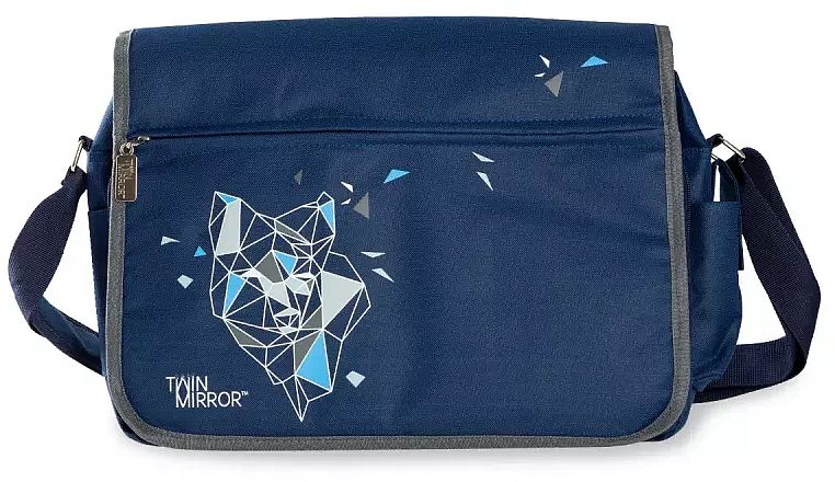 Twin Mirror Messenger Bag: Fractal Fox - Gaya Entertainment