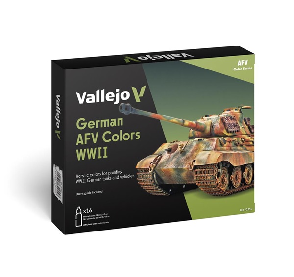 Vallejo Model Color: Paint Set Wwii German Afv Colors 16 Colors