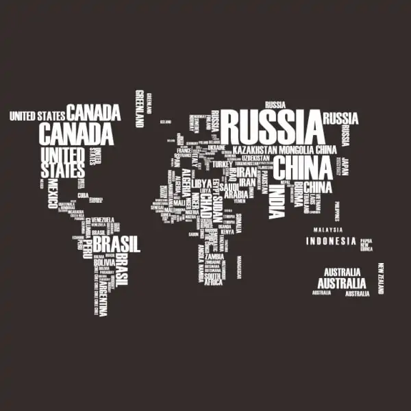 Verdenskort Wallsticker - Hvid Dekoration til Væggen 122x74cm