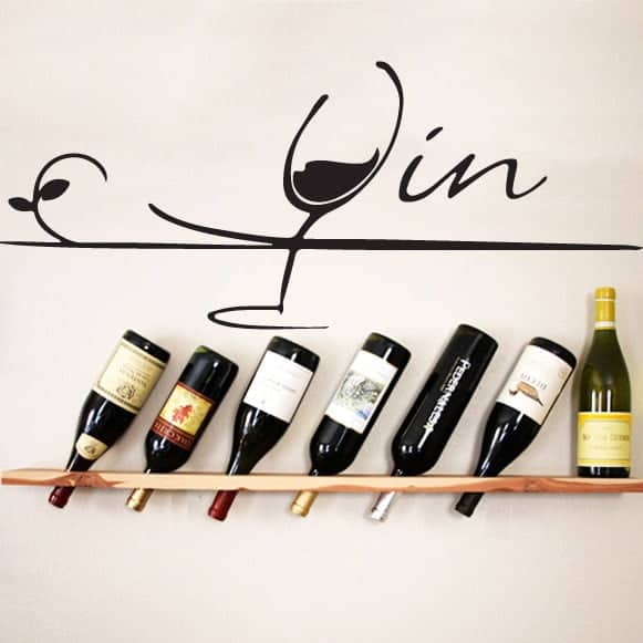 Vin Glas Vægklistermærke – Elegant dekoration til hjemmet!
