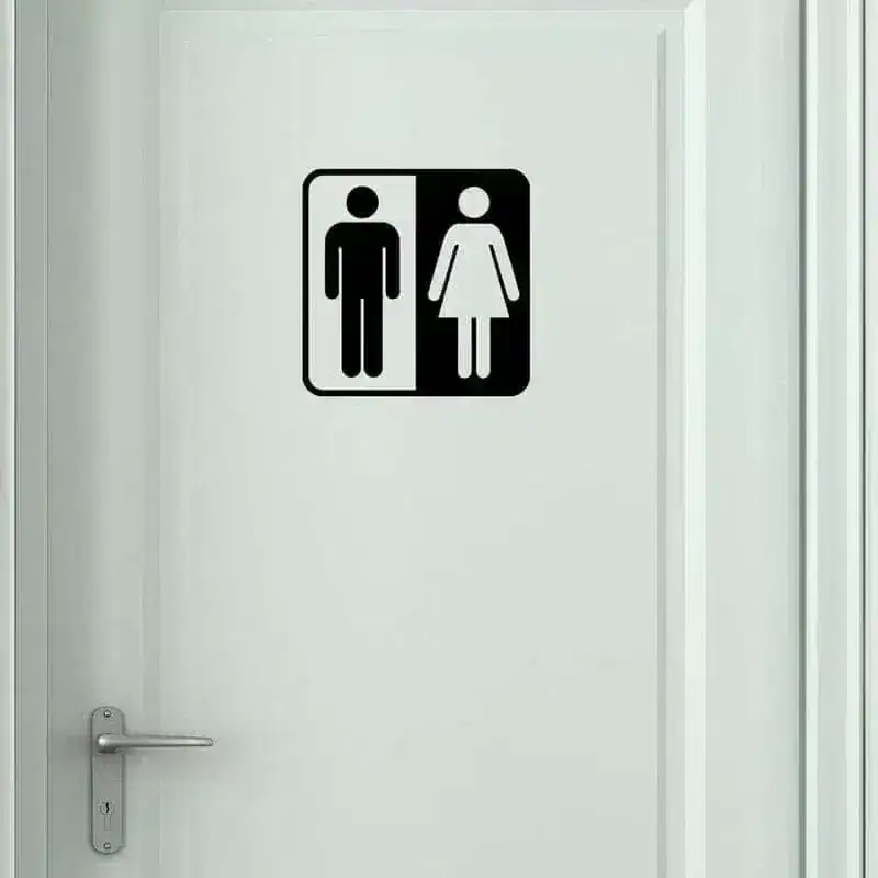 Elegant Toilet Skilt – Stilfuldt Vægklistermærke til Badeværelset