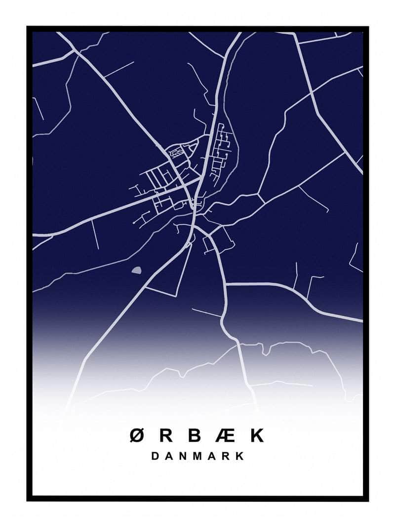 Ørbæk Kortplakat - Oplev Skønheden i Din By!